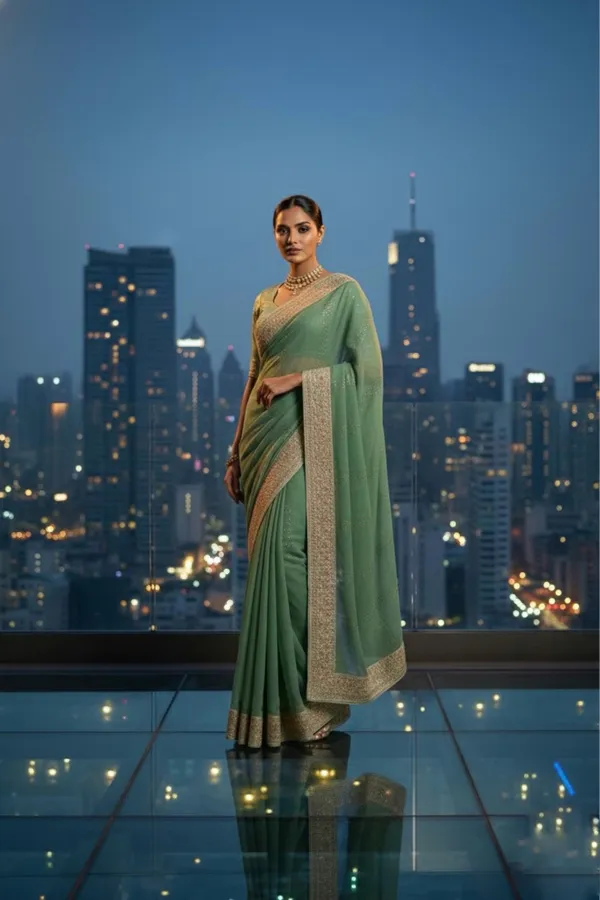 Parisian_Sage_Crunch_Saree_with_Antique_Zari_Border