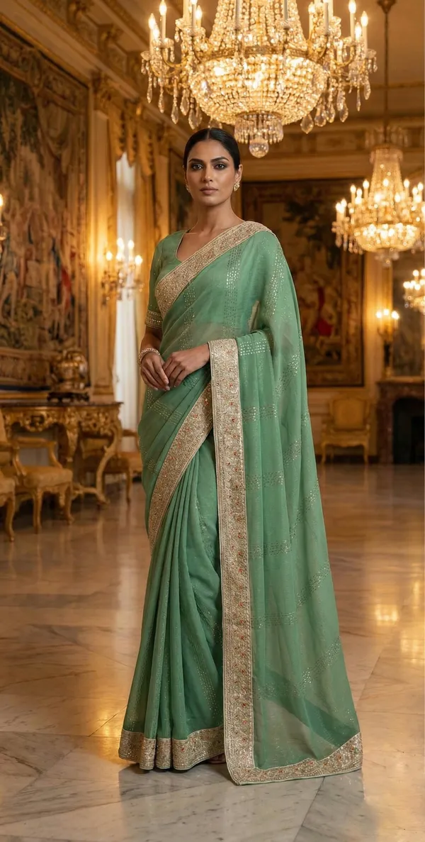 Parisian_Sage_Crunch_Saree_with_Antique_Zari_Border