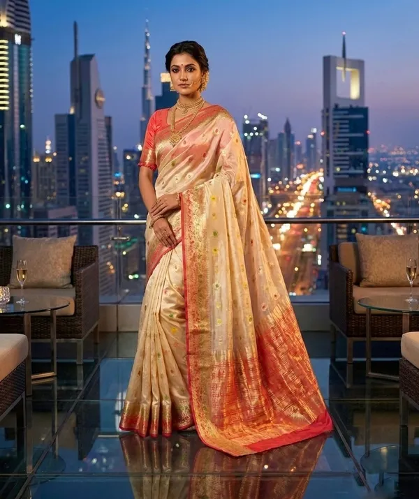 Rajsi_Ivory_Multicolor_Zari_Organza_Saree