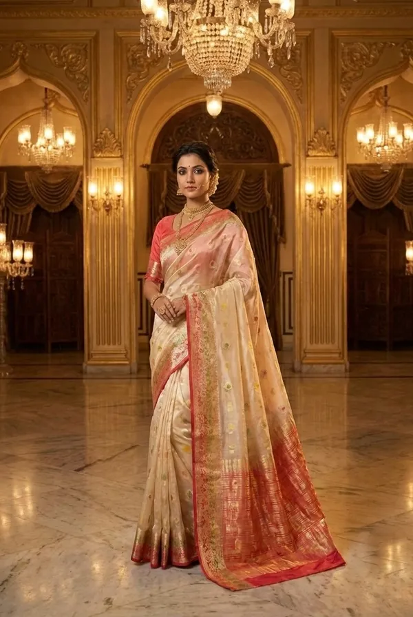 Rajsi_Ivory_Multicolor_Zari_Organza_Saree