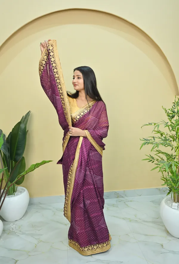 Regal_Deep_Purple_Bandhani_Motif_Saree_with_Antique_Gold_Border