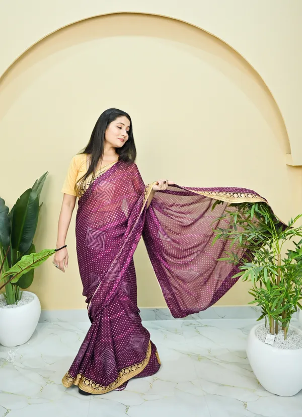 Regal_Deep_Purple_Bandhani_Motif_Saree_with_Antique_Gold_Border