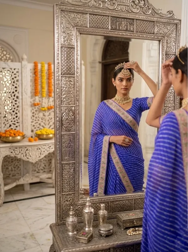 Regal_Royal_Blue_Striped_Saree_with_Embroidered_Floral_Border