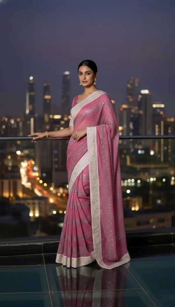 Rose_Dusk_Crunch_Saree_with_Antique_Zari_Border