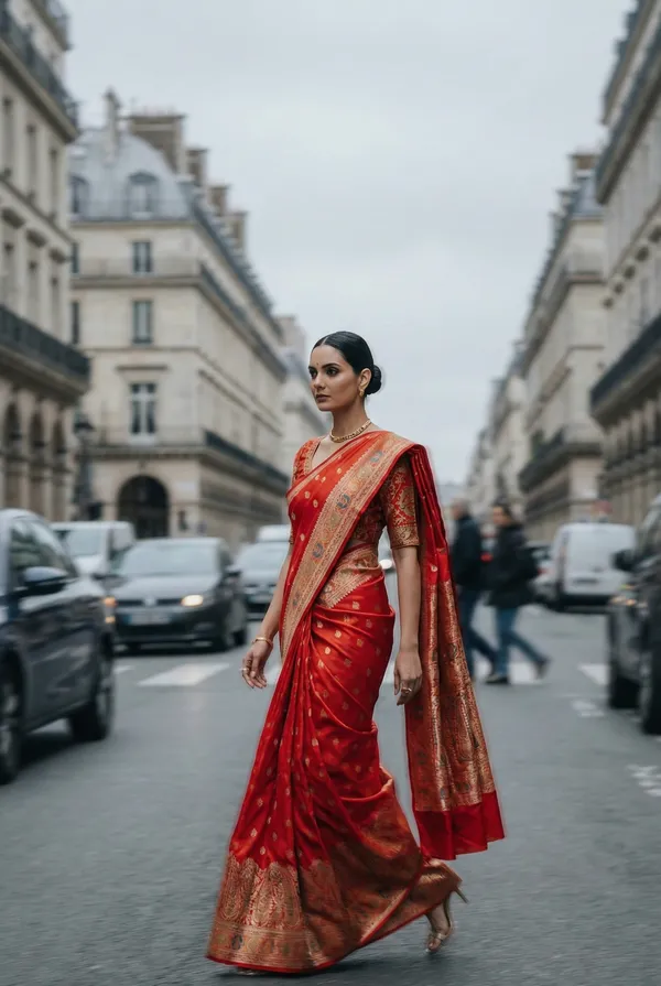 Royal_Crimson_Red_Silk_Saree_with_Antique_meenakari_Work