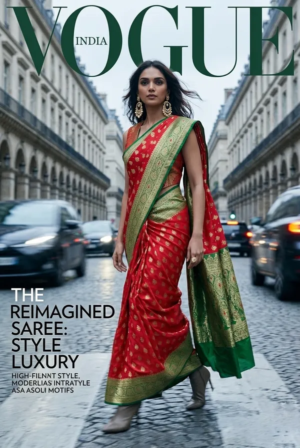 Royal_Crimson_Red_Silk_Saree_with_Contrast_Emerald_Green_Zari_Border