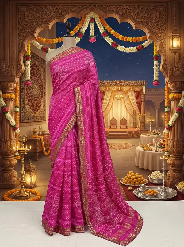Royal_Fuchsia_Pink_Silk_Saree_with_Ornate_Gold_Zari_Border