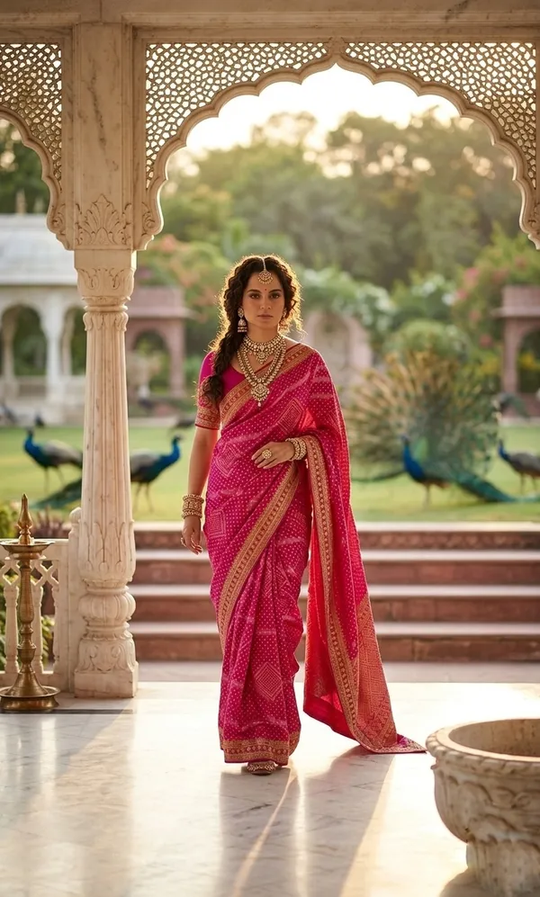 Royal_Fuchsia_Pink_Silk_Saree_with_Ornate_Gold_Zari_Border