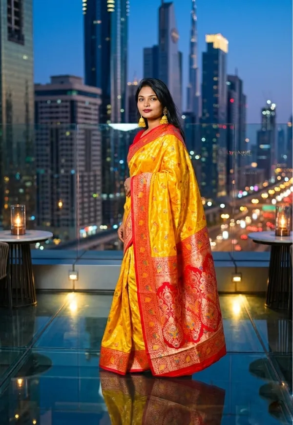 Vibrant_Yellow_Art_Silk_Saree_with_Contrast_Red_Zari_Border_and_Pallu