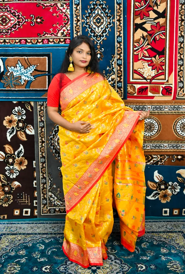 Vibrant_Yellow_Art_Silk_Saree_with_Contrast_Red_Zari_Border_and_Pallu