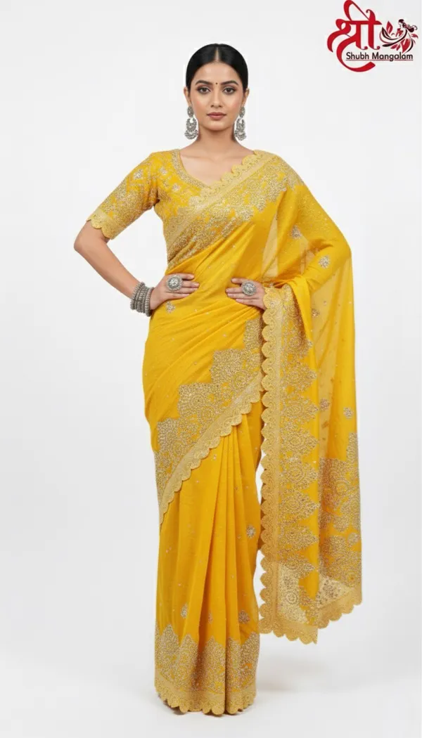 Yellow_Saree_With_Siroski_Crystal_Border