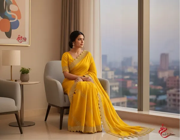 Yellow_Saree_With_Siroski_Crystal_Border