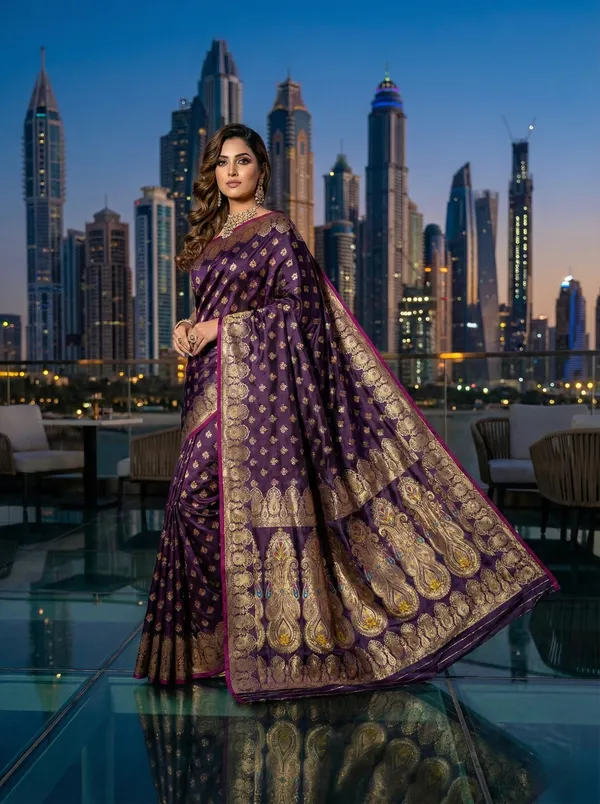 Deep_Purple_Royal_Aubergine_Satin_Silk_Saree_With_Rich_Gold_Zari_Woven_Paisley_Pallu