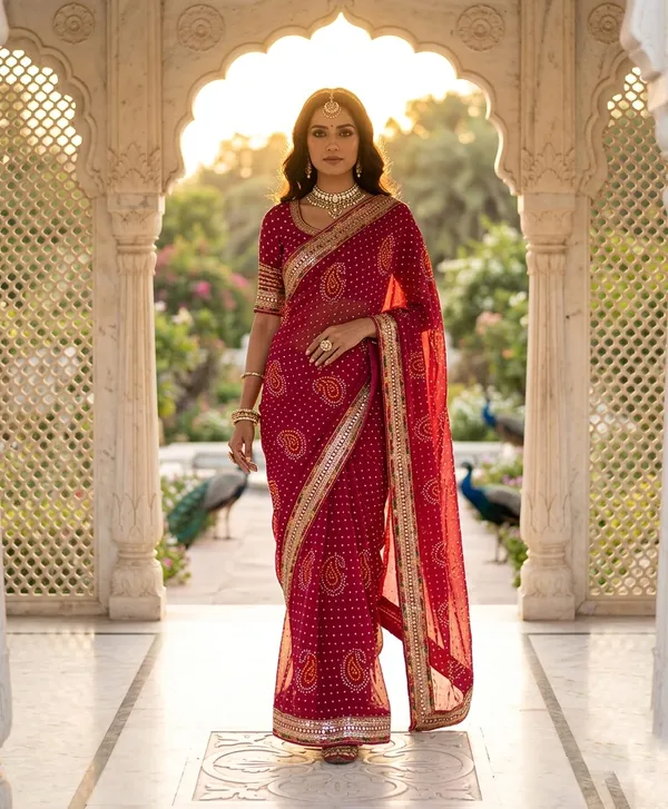 Classic_Crimson_Bandhani_With_Multiwork_Border