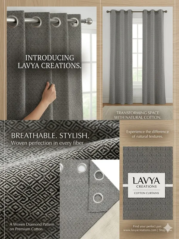 LAVYA_CREATIONS.PACK_OF_2.COTTON_CURTAINS.BLUE_BEIGE