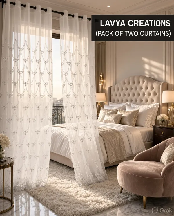 IMPORTED_EMBR0IDERY_CURTAINS.PACK_OF_TWO_CURTAINS.GREY.