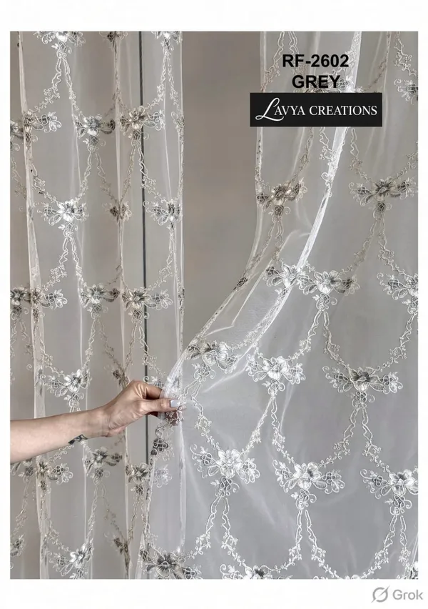 IMPORTED_EMBR0IDERY_CURTAINS.PACK_OF_TWO_CURTAINS.GREY.