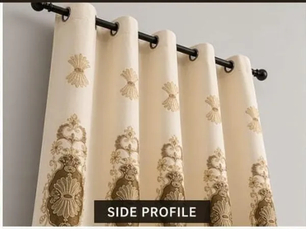 IMPORTED_EMBROIDERY_CURTAINS.PACK_OF_TWO_CURTAINS.IVORY/CREAM.