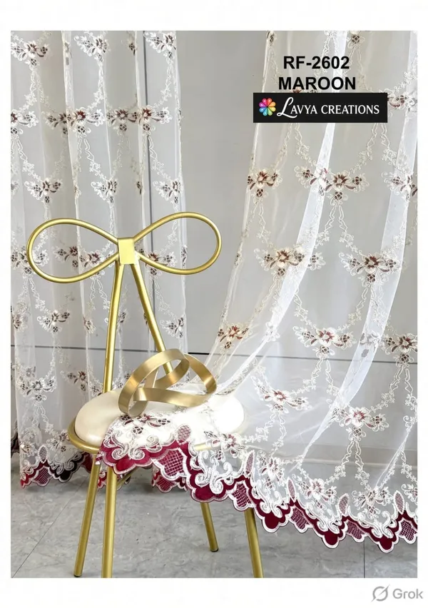 IMPORTED_EMROIDERY_CURTAINS.PACK_OF_TWO_CURTAINS.MAROON.