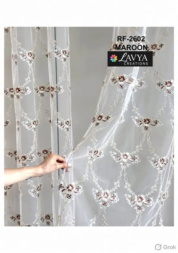 IMPORTED_EMROIDERY_CURTAINS.PACK_OF_TWO_CURTAINS.MAROON.