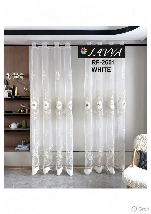 IMPORTED_TISSUE_EMBRIODERY_PATCH_WORK_CURTAINS.PACK_OF_SINGLE_CURTAINS.