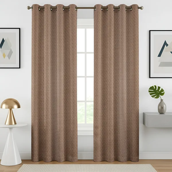 LAVYA_CREATIONS.PACK_OF_2.COTTON_CURTAIN.BROWN.