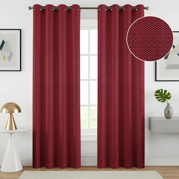 LAVYA_CREATIONS.PACK_OF_2.COTTON_CURTAIN.MAROON