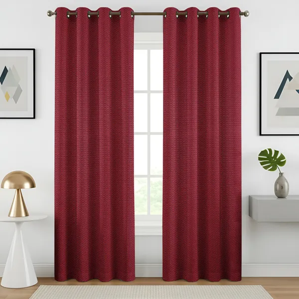LAVYA_CREATIONS.PACK_OF_2.COTTON_CURTAIN.MAROON