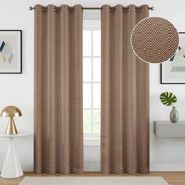 LAVYA_CREATIONS.PACK_OF_2._BROWN_BEIGE.DOBBY_PATTERN