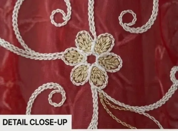 LAVYA_CREATIONS.PACK_OF_TWO_CURTAINS.TISSUE_EMBROIDERY.MAROON