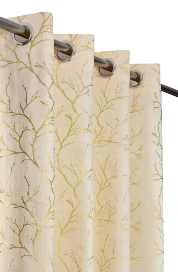 LAVYA_CREATIONS.PACK_OF_TWO_CURTAINS.VELVET_FOIL.CREAM.