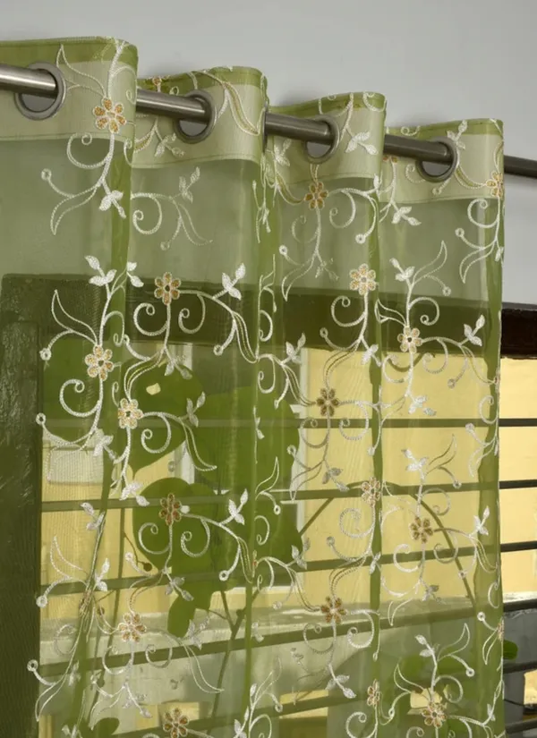 LAVYA_CREATIONS.TISSUE_EMBROIDERY_CURTAINS.PACK_OF_TWO_CURTAINS.GREEN.