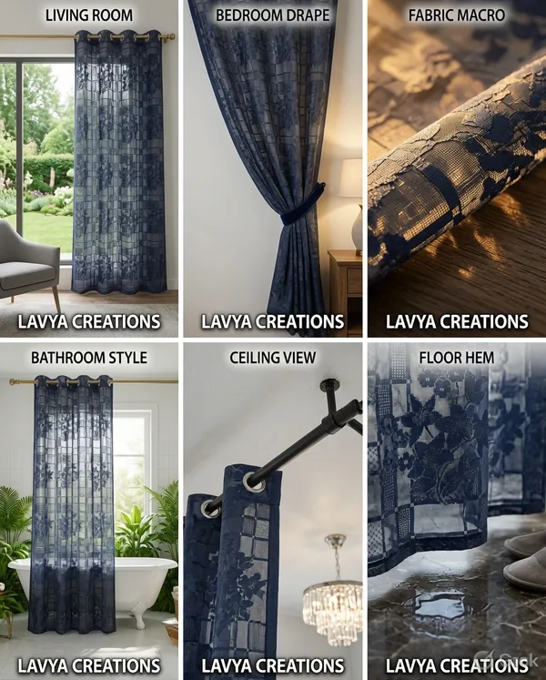 NET_CURTAINS.PACK_OF_FOUR_CURTAINS.CHECK_FLOWER_BLUE.