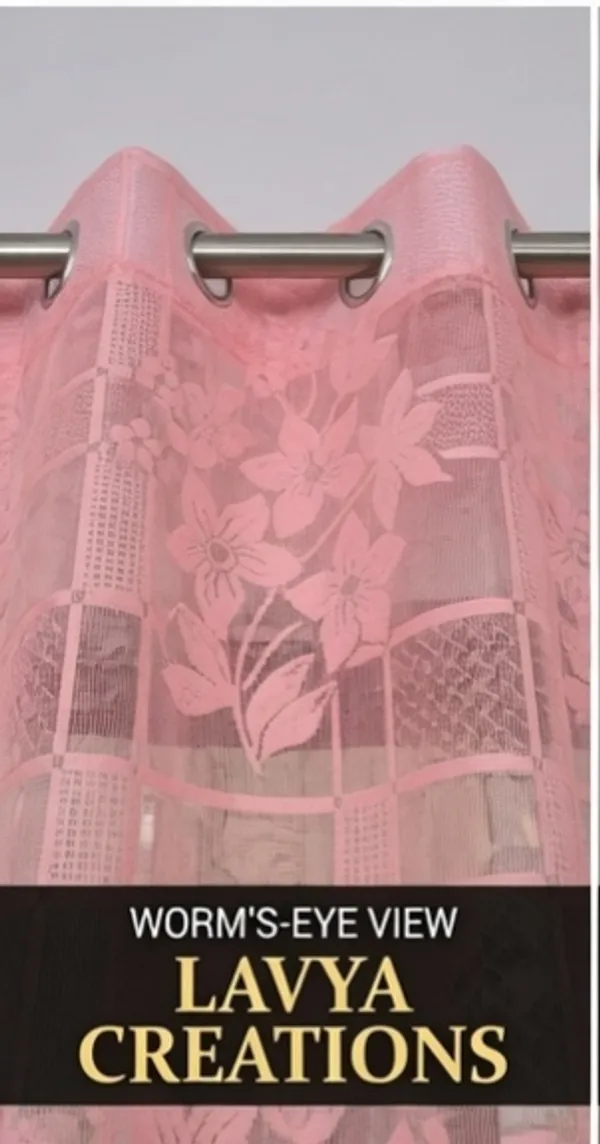 NET_CURTAINS.PACK_OF_FOUR_CURTAINS.CHECK_FLOWER_PINK.