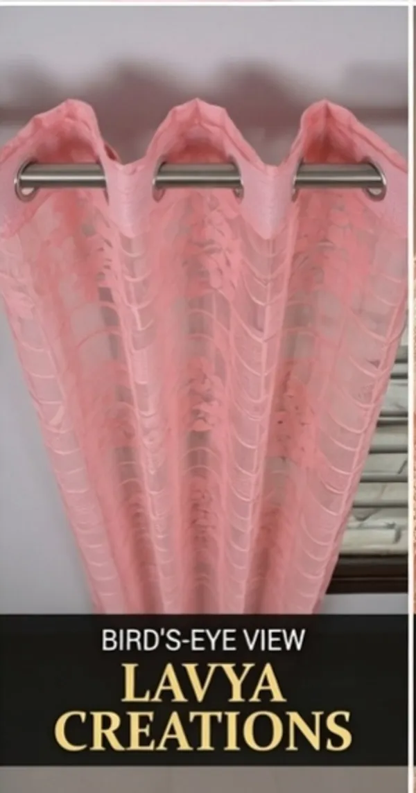 NET_CURTAINS.PACK_OF_FOUR_CURTAINS.CHECK_FLOWER_PINK.