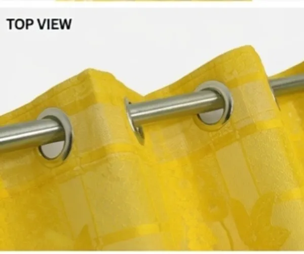 PRIMIUM_NET_CURTAINS.PACK_OF_FOUR_CURTAINS.CHECK_FLOWER_YELLOW.