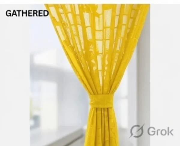 PRIMIUM_NET_CURTAINS.PACK_OF_FOUR_CURTAINS.CHECK_FLOWER_YELLOW.