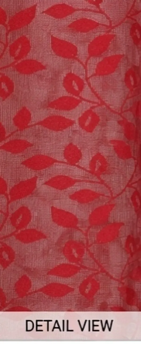 NET_CURTAINS.PACK_OF_FOUR_CURTAINS.LEAF.RED.