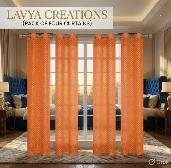 NET_CURTAINS.PACK_OF_FOUR_CURTAINS.ORANGE.