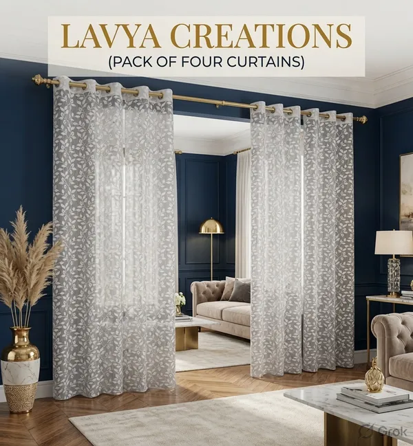 NET_CURTAINS.PACK_OF_FOUR_CURTAINS.WHITE_LEAF.