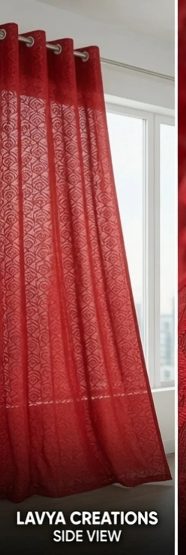 NET_CURTAINS.PACK_OF_FOUR_CURTAINS.ZIGZAG_RED.