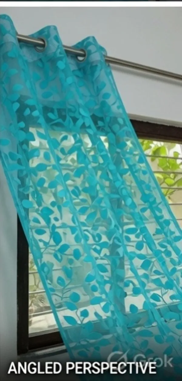 NET_CURTAINS(_LEAF).PACK_OF_FOUR_CURTAINS.AQUA.