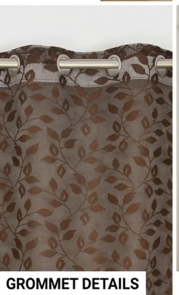 NET_CURTAIN(LEAF).PACK_OF_FOUR_CURTAINS.COFEE.