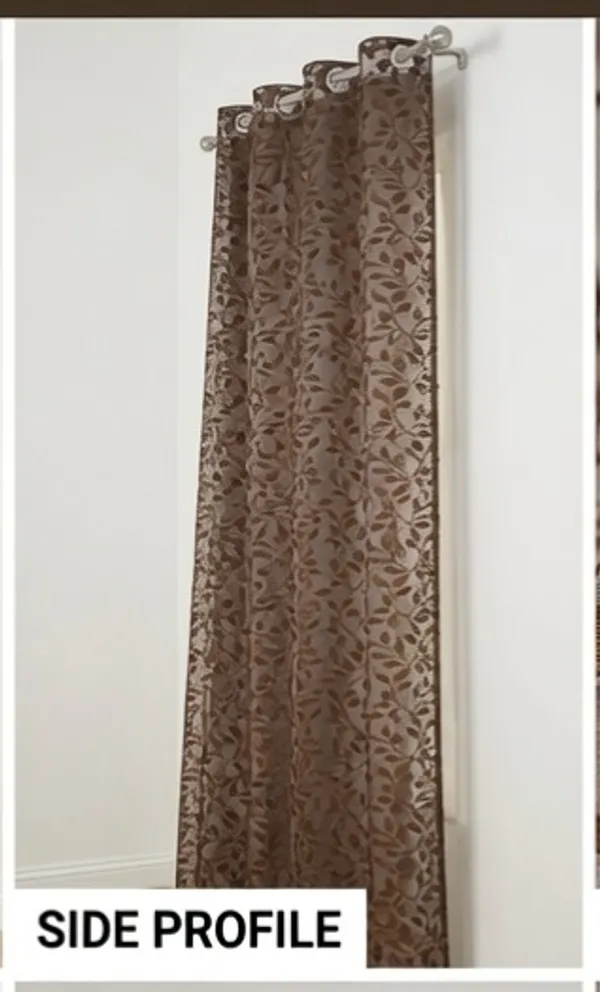 NET_CURTAIN(LEAF).PACK_OF_FOUR_CURTAINS.COFEE.