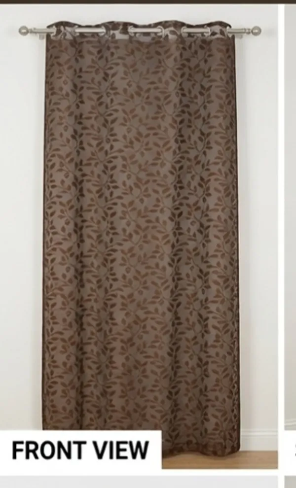 NET_CURTAIN(LEAF).PACK_OF_FOUR_CURTAINS.COFEE.