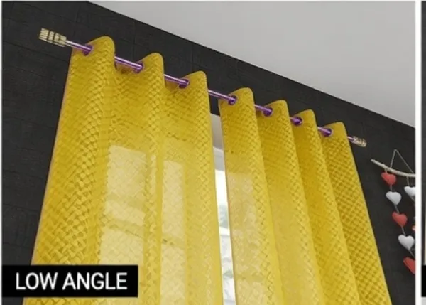 NET_CURTAIN.PACK_OF_FOUR_CURTAINS.YELLOW.