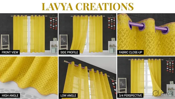 NET_CURTAIN.PACK_OF_FOUR_CURTAINS.YELLOW.