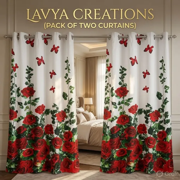 HOLLAND__DIGITAL_PRINT_CURTAINS.54_INCH_WIDTH.PACK_OF_TWO.VELENTINE_SPECIAL_RED_ROSE.