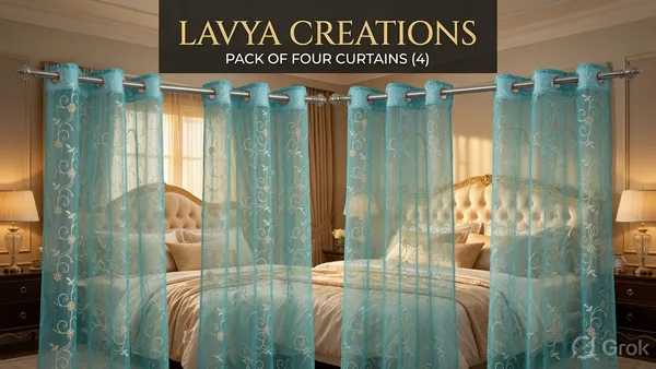 PRIMIUM_TISSUE_EMBROIDERY_CURTAINS.PACK_OF_FOUR(4)_CURTAINS.AQUA.