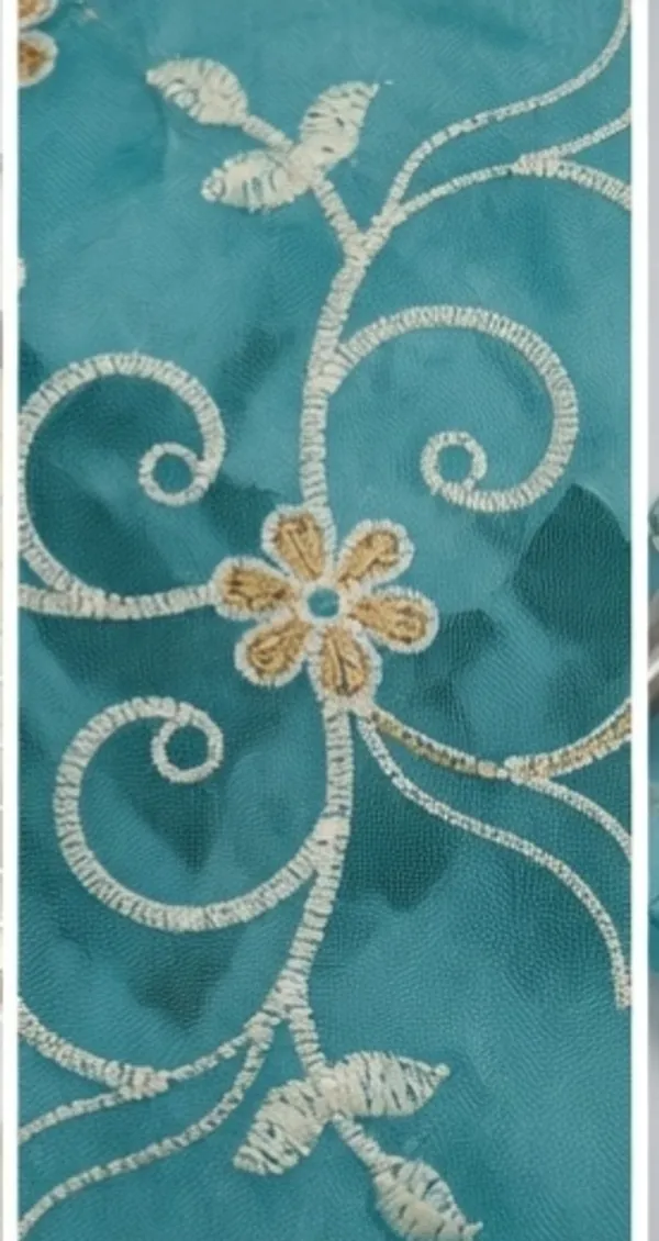 PRIMIUM_TISSUE_EMBROIDERY_CURTAINS.PACK_OF_FOUR(4)_CURTAINS.AQUA.